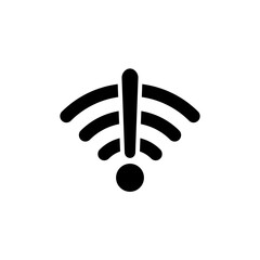 Obraz premium Offline wifi icon. Disconnected wireless network pictogram. No signal. Wireless technology symbol. Vector isolated on white background