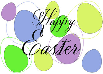 vector Happy Easter illustration, 
postcard and wallpaper