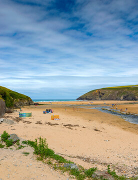 Mawgan Porth Beach, near Newquay, Cornwall, England ,UK