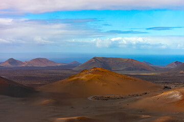 Fototapeta na wymiar Volcanos of Lanzarote, Canary Islands, Spain