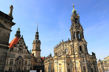 Fototapeta na wymiar The ancient city of Dresden. Saxony, Germany, Europe.
