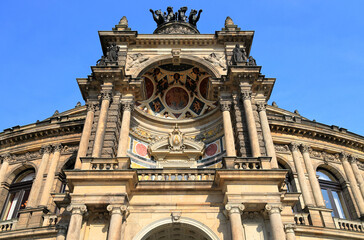 Obraz premium Semperoper - Opera House in Dresden. Saxony, Germany, Europe.