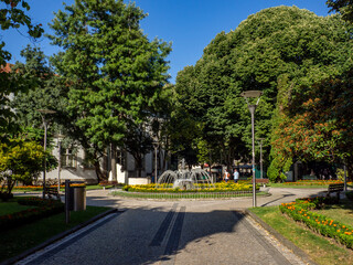Naklejka premium Tomás Ribeiro Garden in the historic city of Viseu, Portugal.