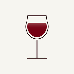 Wine Icon in trendy flat style isolated on grey background. Vector