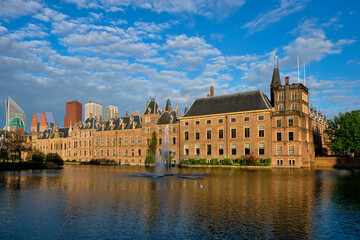 Hofvijver lake and Binnenhof , The Hague