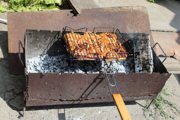Backyard barbecue on a holiday