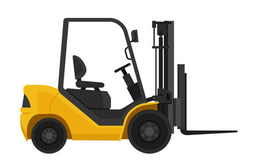 Forklift in side view icon - warehouse loader