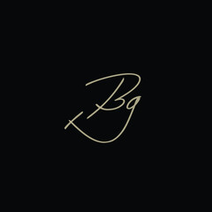 Bg handwritten logo for identity