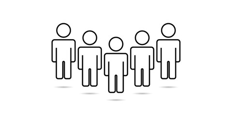 male team, business people icon. Vector illustration.