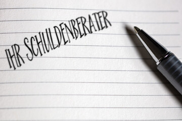 German word ihr schuldenberater, which meands credit counselor or dept adviser