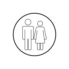 Friends, boyfriend and girlfriend icon. Simple thin line, outline vector icons of friendship. Vector illustration.