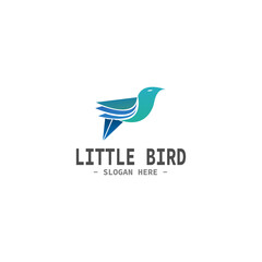 a little bird vector logo design