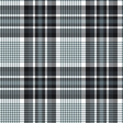 Black and White Ombre Plaid textured seamless pattern suitable for fashion textiles and graphics