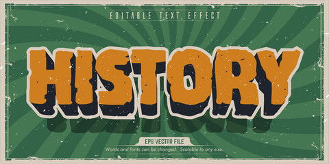 Fototapeta premium History text, old style editable text effect