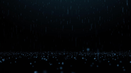 Illustration of abstract night rain