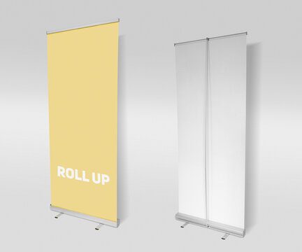 Printed stand for presentations and product advertising.

