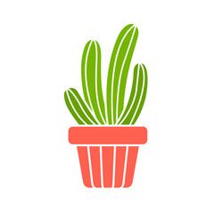 Vector cactus in potted plant. Cactus A variety of succulent plants that are popular to grow