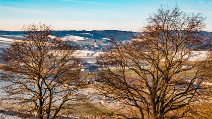 Beautiful winter landscape near Bad Griesbach, Bavaria, Germany