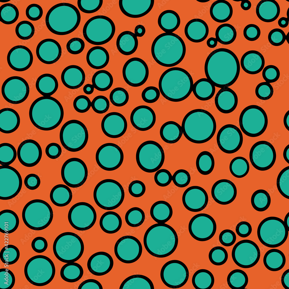 Poster colorful bubbles seamless repeat pattern print background