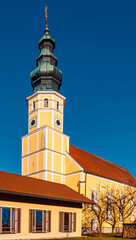 The famous Sammarei pilgrimage church, Bavaria, Germany on a sunny winter day