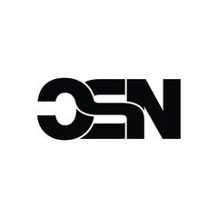 CSN letter monogram logo design vector