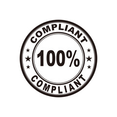 Compliant ink stamp vector illustration isolated on white background