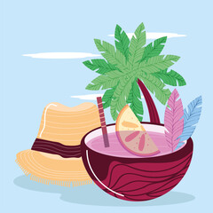 summer hat cocktail
