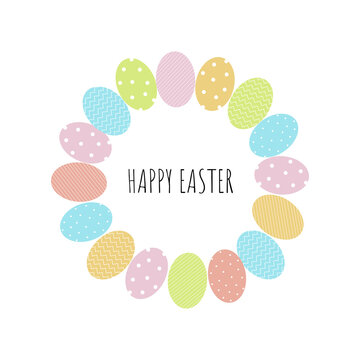 Vector image on an easter theme. Easter eggs. Isolated. Universal use.