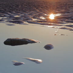 Sunrise over the North Sea from the Yorkshire coast.
