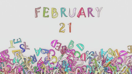 february 21 date calendar schedule birthday use