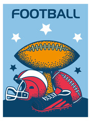 Obraz na płótnie Canvas american football card