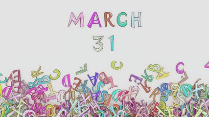 March 31 birthday party date schedule calendar