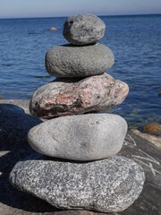 Kieselsteine gestapelt