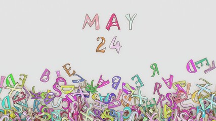 May 24 calendar puzzled month birthday date use