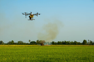 Agricultural drone to spray chemicals, Phichit, Thailand