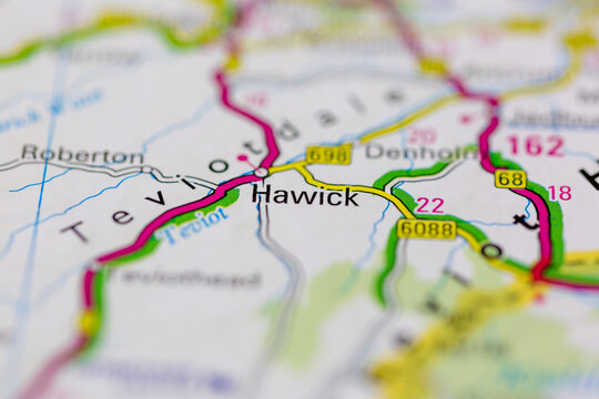 03-22-2021 Portsmouth, Hampshire, UK Hawick Shown on a Geography map or road map