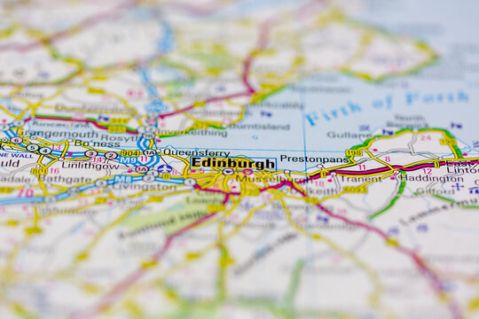 03-22-2021 Portsmouth, Hampshire, UK Edinburgh Shown on a Geography map or road map