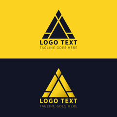 Alphabetical letter a logo with a golden style color Free Vector