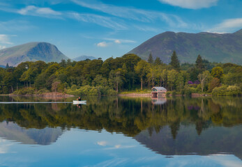 lake and mountains