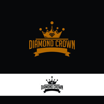 diamond crown simple logo design