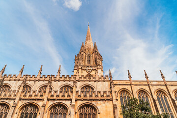 Beautiful Architecture at University Church of St Mary the Virgin in Oxford, UK