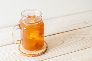Delicious sweet drink tamarind juice and ice cube