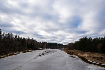 Latvias longest river is the Gauja, when the snow melts in the spring and