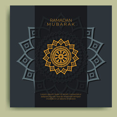 Editable template design ramadan kareem. Great vector for greeting cards, Islamic invitations, social media etc.