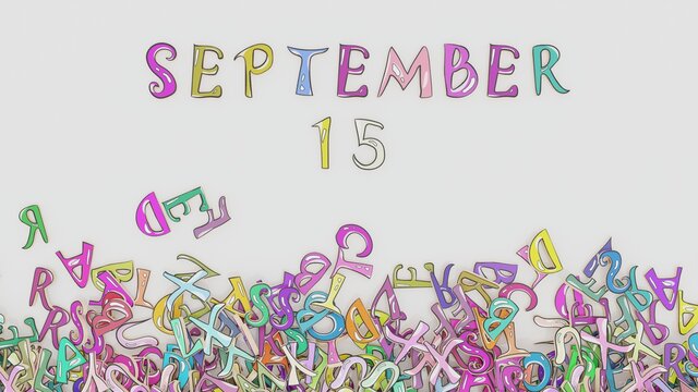 September 15 puzzled calendar monthly schedule birthday use