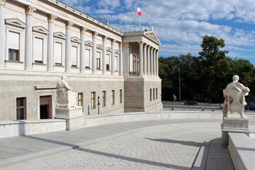 Fototapeta na wymiar austrian parliament in vienna (austria) 