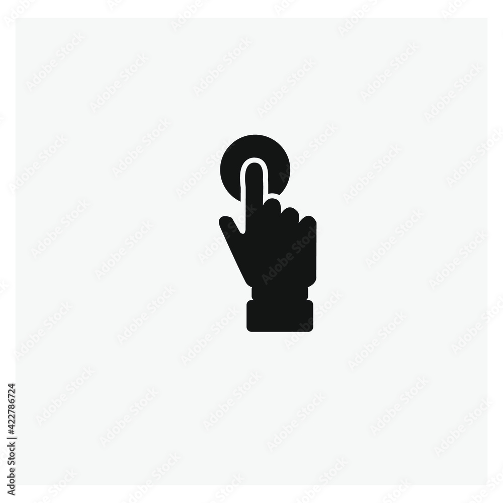 Poster touch vector icon. editable stroke. linear style sign for use on web design and mobile apps, logo. s