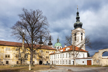 Premonstratensian baroque monastery and castle, Doksany near Litomerice, Czech republic