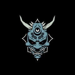 Esoteric japanese oni demon tattoo