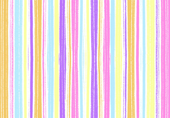 Colorful uneven lines, stripes and vector brush srokes texture. Distressed uneven background made of lines of different colors. Abstract vector illustration. EPS10